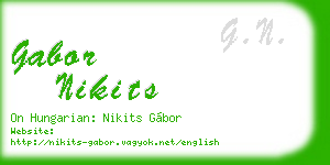 gabor nikits business card