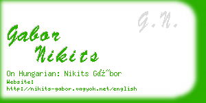 gabor nikits business card